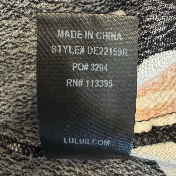 Lulu’s Black and Rust Floral Sleeveless Mini Dress Size XS - Picture 7 of 7